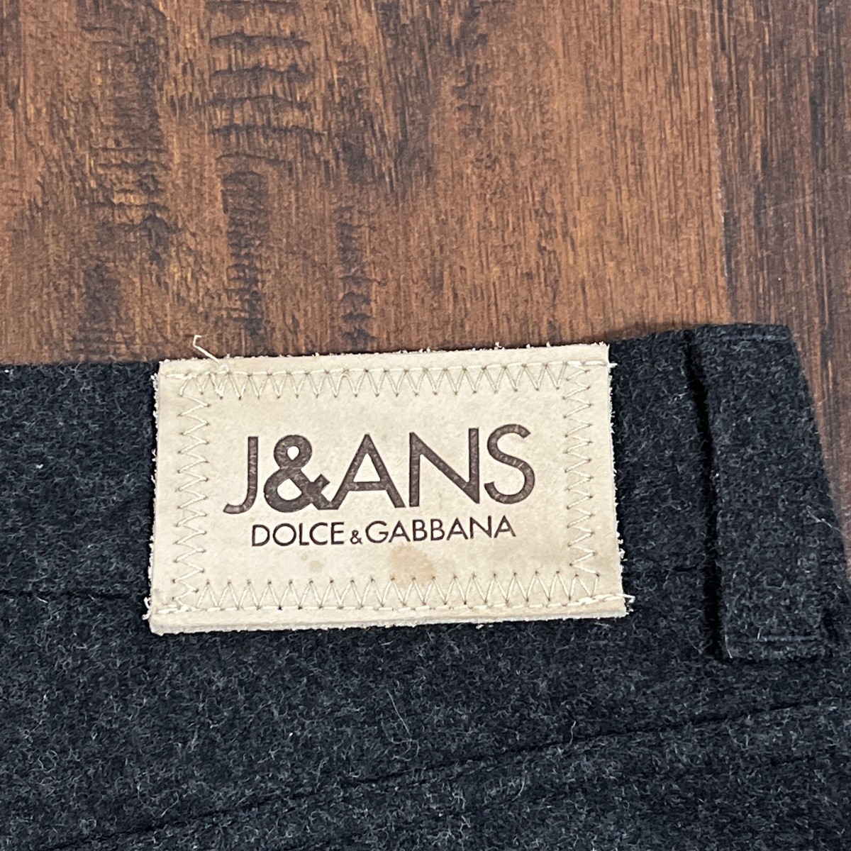 J&ANS Dolce Gabbana Gray Men Wool Pants Made In Italy Size: 36/50 