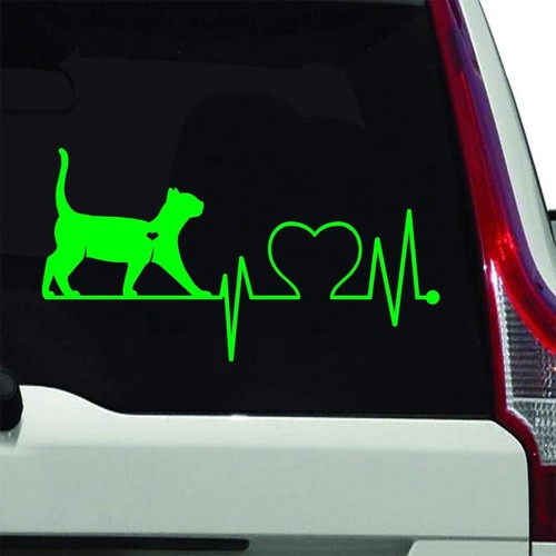 Cat Lover Car Sticker - Vehicle Decal Pet Heart - Cat Animal Vinyl - V1 - Picture 7 of 20