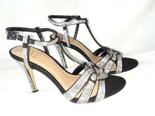 INC International Concepts Womens Rowyn Rhinestone Sandal Special Black Size 5.5