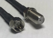 F Female to F Male plug RF coax cable adapter RG174 8ft USA Fast Shipping