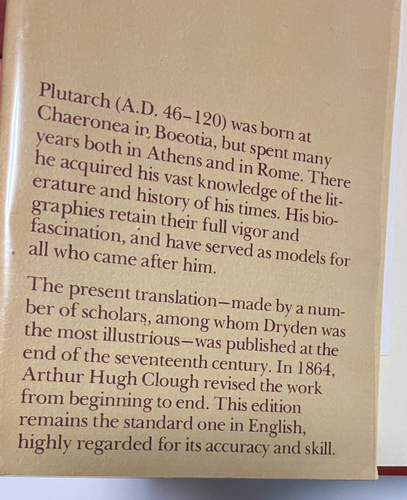 Plutarch's Lives Dryden Clough Modern Library Hardcover Very Good _Hgn - Picture 4 of 13