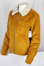 Empyre Women's Jacket Tatum Brown Corduroy Jacket Full Zip Sherpa Collar