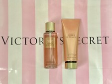 NEW Victoria  s Secret AMBER ROMANCE Perfume Body Mist  Lotion 2 Piece Set