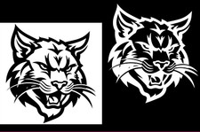 Angry Wild Cat Vinyl Decal Car Truck Window Tumbler Laptop Tablet Mailbox Mugs