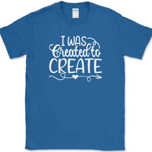 I Was Created To Create T-Shirt Funny Crafting Hobby Art Sewing Gift Tee - Picture 5 of 10