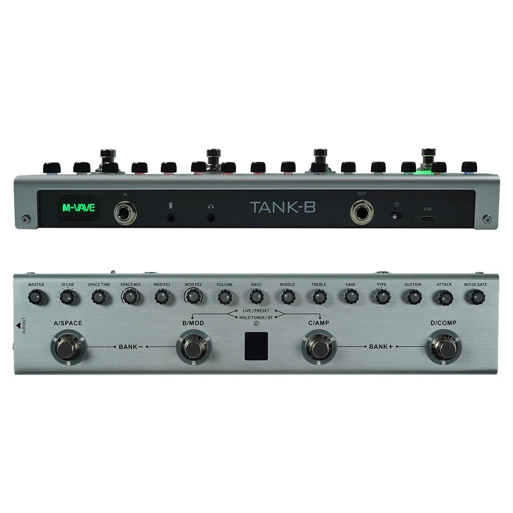 （toys）M-VAVE TANK B M-VAVE Tank-B BASS Pedal Rechargeable 36 Presets 9 Preamp