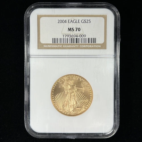 2004 $25 MS70 NGC 1/2 Oz American Gold Eagle
