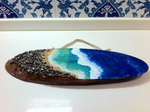 Driftwood Wall Art,Driftwood Unique Decor, Driftwood Wall Decor, Resin Ocean Art - Picture 2 of 6