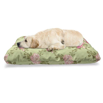 ABAKUHAUS Blumen Haustierbett Vintage Rose Blumen Haarzopf