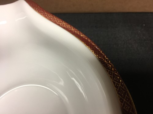 Kongo KON21 Hand Painted Gravy Boat w/Attached Under Plate - Picture 5 of 6