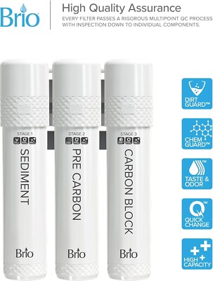 Brio 3-Stage Filter Replacement Kit for Brio 3-Stage Water Cooler Dispensers