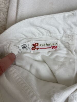 Levi's for Gals Big E White TAB Flare/wide Leg 28x29 RARE