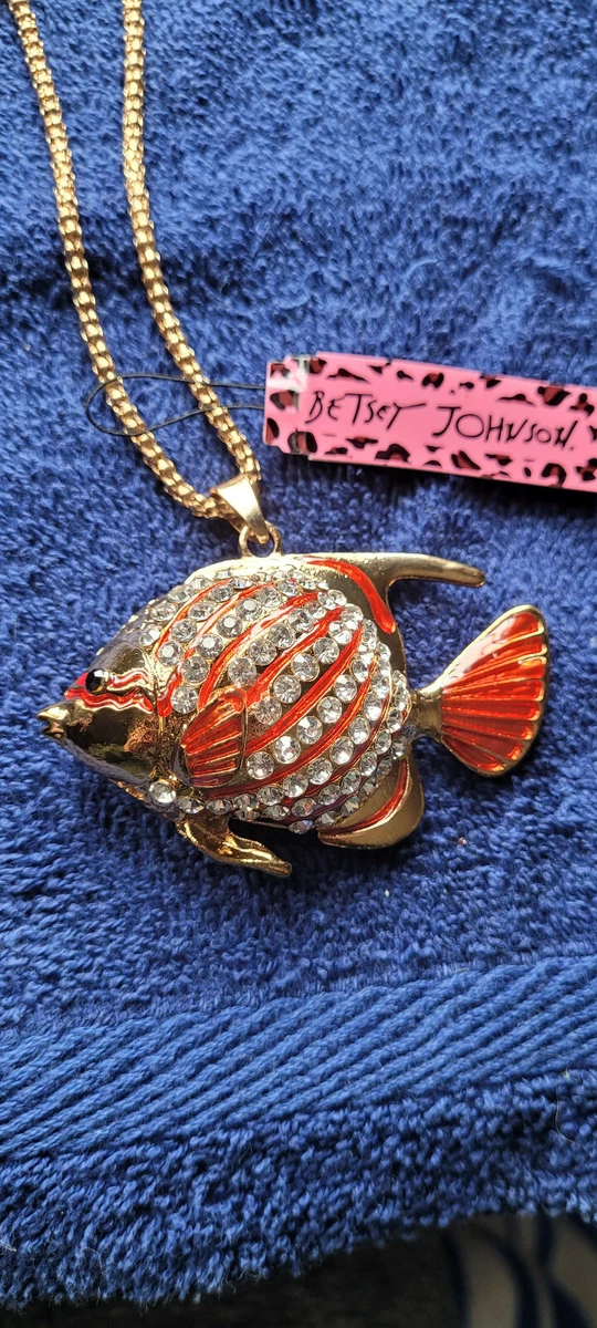 Betsey johnson 2024 fish necklace