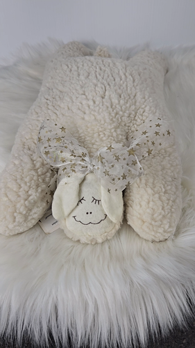 Vtg 41 Winks Lenore the Snoring Lamb Sleeping Snoring Plush 19" - Video 1 of 1
