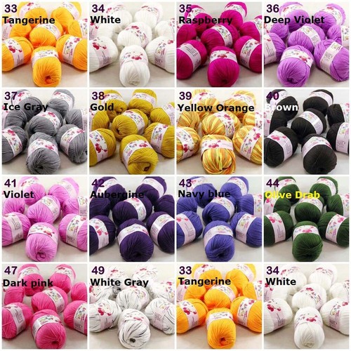 Sale 6 ballsx 50gr DK Baby Soft Cashmere Silk Wool hand knitting Crochet Yarn 29 - Picture 7 of 11