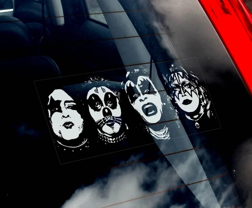 KISS - Car Window Sticker - Metal Rock Gene Simmons Sign Art Gift