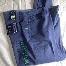 NWT Gap Men's 40 x 30 Super Soft Stretch Twill 5 Pocket Pants Slim Fit Blue 79