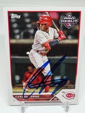 2023 Topps Pro Debut PD-74 Carlos Jorge Cincinnati Reds SIGNED