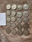 20 90% Silver Half Dollars - 10 Franklin, 10 Walking Liberty - Junk Silver