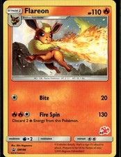 Carta Pokemon Fuoco Flareon #44 Charizard timbrata Promo Battle Academy SM186