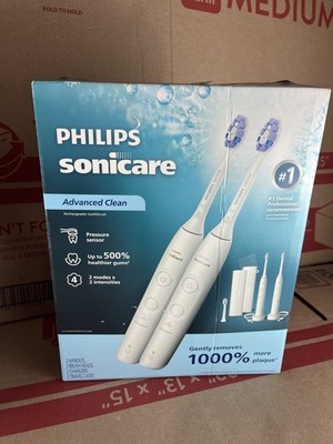 Philips Sonicare Advanced Clean Rechargeable Electric Toothbrush 2 Pack 