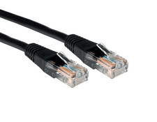 Cat5e RJ45 Ethernet Cable Black ? 100% Copper Patch Lead for CCTV  & Gaming