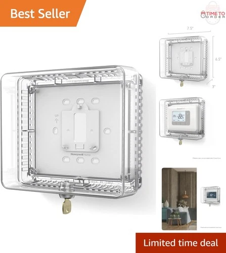 Thermostat Guard Plastic Lockable for Medium Thermostats Security Protection