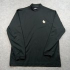 Nike Golf Shirt Mens Medium Black Mock Neck Long Sleeve Fit Dry Base Layer