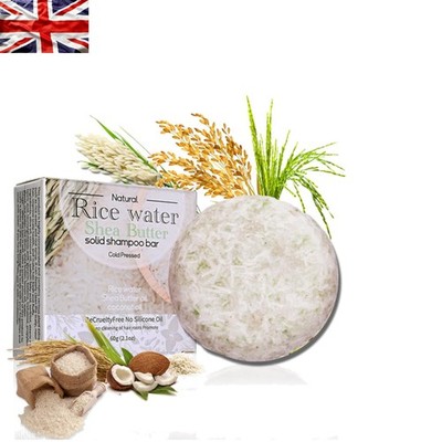 100% natürliches Reiswasser Shampoo & Conditioner Bar - Pflegendes Haarwachstum