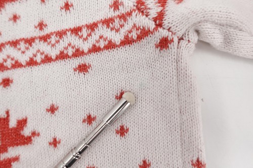 DEZ. 25. Pullover Strickjacke Damen groß rot weiß nordisch Rentier Weihnachten - Bild 9 von 9