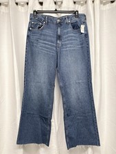 Aeropostale Women's Jeans Size 14s, High Rise, Wide Leg, 30 Inch Inseam