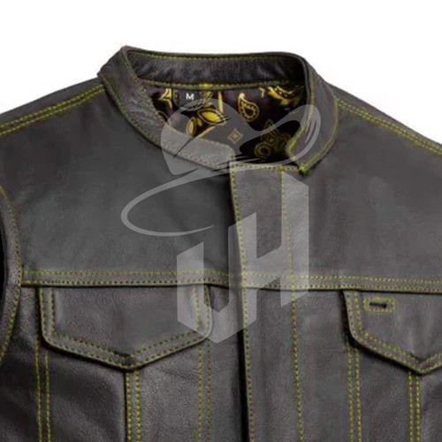 Anaaz Leather Motorbike Vests Men Biker Waistcoat Adventure Touring Vest Multi - Picture 41 of 42