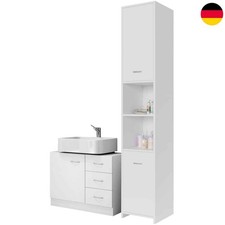 CASARIA&reg; Badm&ouml;bel Set Badezimmerschrank Hochschrank Waschbeckenunterschrank Bad