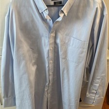 Paul Fredrick Light Blue Casual Button Down Shirt