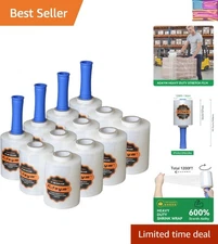 80 Gauge Heavy-Duty Stretch Wrap Film - 5" x 1200' Self-Adhering Protection