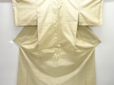 7596606: JAPANESE KIMONO / ANTIQUE KIMONO / SILK / TSUMUGI / WOVEN ASANOHA