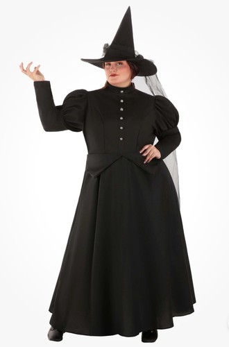 Fun Costumes Deluxe Wicked Witch Costume 3X Plus Size Dress Hat Petticoat Black
