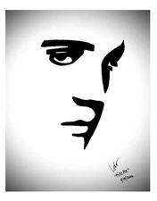 New Original 8.5x11 Drawing of  on Sketch Paper w/Black Ink