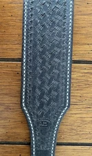 Custom leather gun firearm rifle shotgun sling maker marked USA handmade