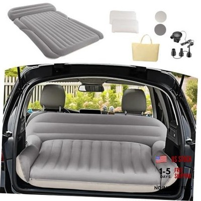 SUV Air Mattress Thickened Double Flocking Camping Mattress Upgraded Portable