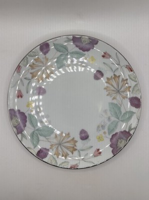 Sango Japan Fantasia Fine China (Set Of 7) 6 Inch Dessert Plates Platinum Trim