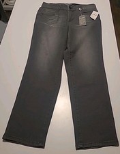 NWT WIT WISDOM 'Ab' Solution Straight Leg Jeans Grey 16W