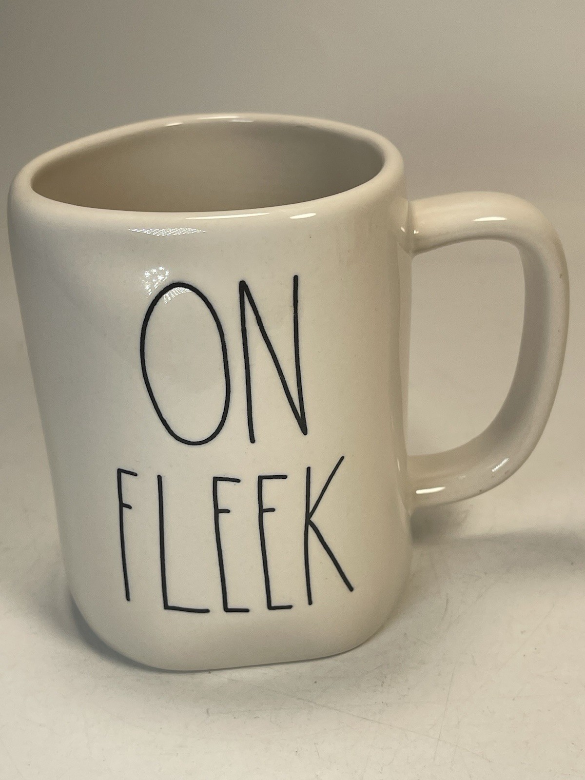 Rae Dunn ON FLEEK Coffee Mug Cup Artisan Collection by Magenta Ceramic