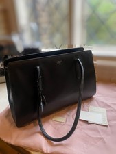 Radley London Black Leather Laptop Tote Bag Barely Used + Dust Bag