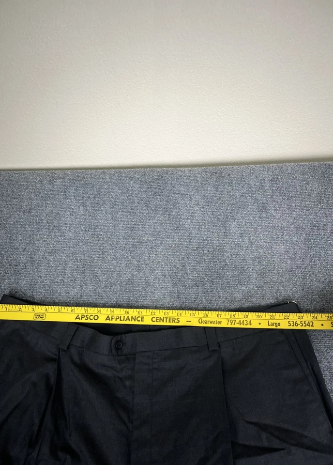 Nuevo con etiquetas Pantalones de vestir Inserch para hombre negros Super100s pura lana nueva sastrería ITALIA 48 Foto 4 de 4