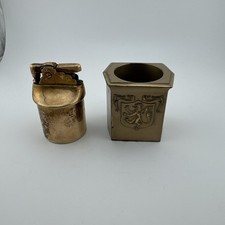 Vintage United Adonis Table Lighter Gold Tone Made in USA Patent 2723547