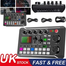 Multi-functional Audio Mixer F998 Sound Card Live Voice Changer Sound Card W/DSP