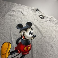 Vintage Walt Disney World Mickey Mouse T-Shirt Gray Made in USA Large