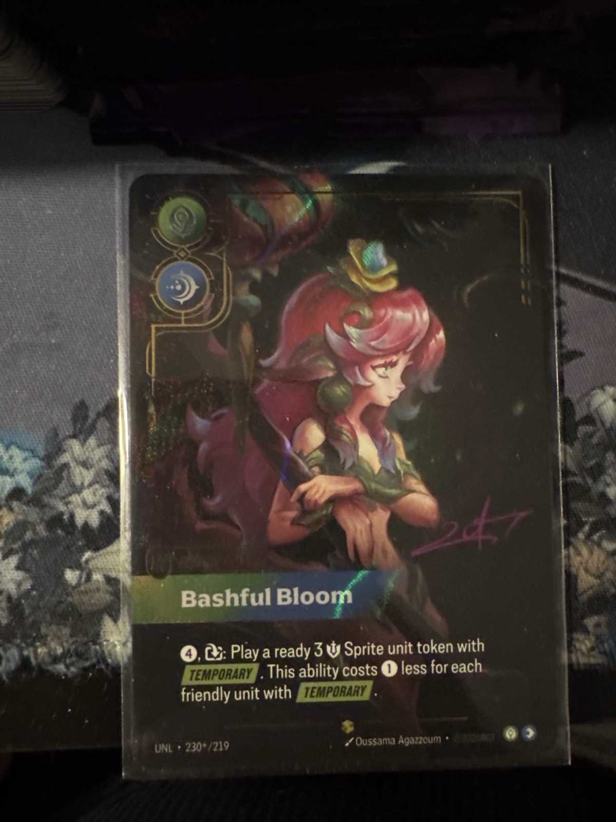 Riftbound Unleashed Lillia - Bashful Bloom Signature 230*/219