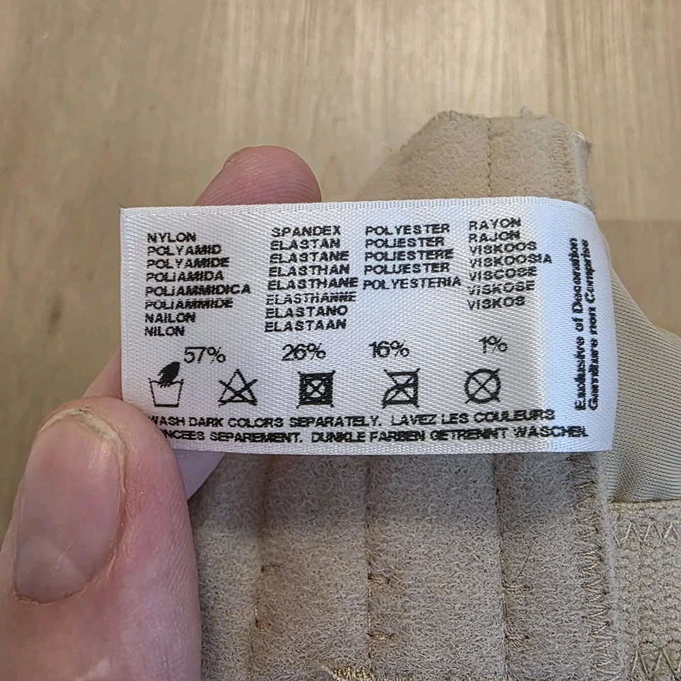 Sujetador ligero Glamorise crema con aros sin relleno correa ajustable talla 46G Foto 4 de 4